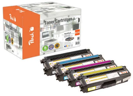 Peach, Peach B320 4 Toner (bk, c/m/y) ersetzt Brother TN-320 für z.B. Brother DCP -9055 CDN, Brother DCP -9270 CDN, Brother HL -4100, Brother HL -4500