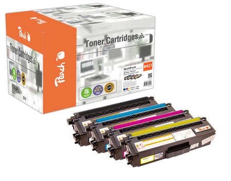 Peach B421 4 Toner (bk, c/m/y) ersetzt Brother TN-421 für z.B. Brother DCPL 8410 CDW, Brother MFCL 8690 CDW, Brother DCPL 8410 CDN