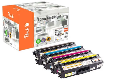 Peach, Peach B910 4 Toner (bk, c/m/y) ersetzt Brother TN-910 für z.B. Brother HLL 9310 CDW, Brother MFCL 9570 CDW, Brother HLL 9310 CDWT