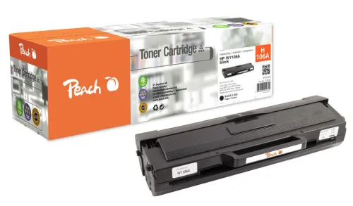Peach, Peach HP 106 A Toner bk ersetzt HP No. 106A, W1106A für z.B. HP Laser 107 a, HP Laser 107 r, HP Laser 107, HP Laser 107 w, HP Laser MFP 130