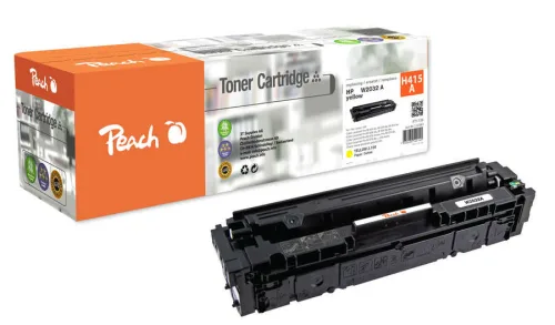 Peach, Peach HP 415 A Toner ye ersetzt HP No. 415A, W2032A für z.B. HP Color LaserJet Enterprise MFP M 480 f, HP Color LaserJet Pro MFP M 454 dw