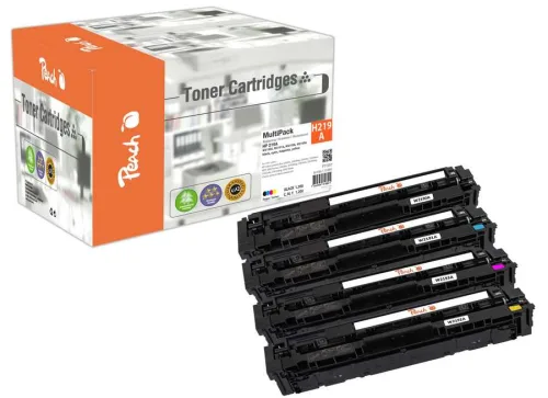 Peach, Peach HP 219 A 4 Toner (bk, c/m/y) ersetzt HP No. 219A, W2190A, W2191A, W2192A, W2193A für z.B. HP Color LaserJet Pro MFP 3302 sdw