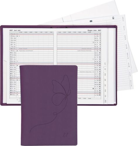 undefined, BIELLA Planer Istanbul 2027 855715420027U 1M/2S violett ML 10.6x15.3cm