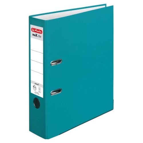 herlitz, herlitz maX.file Ordner DIN A4 80 mm Türkis 2 Ringe Pappkarton, PP (Polypropylen) Texturiert Hochformat