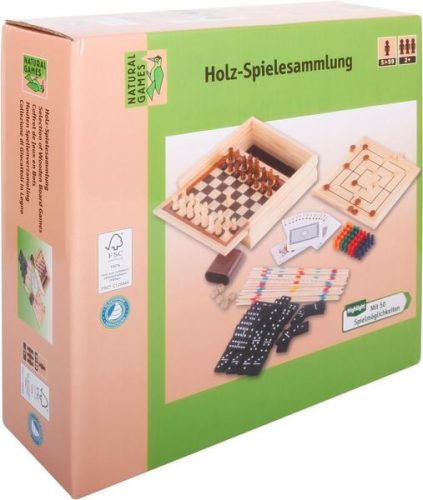 Oecoplan, Oecoplan Holz-Spielesammlung mit 50 Spielen 5+ Jahre