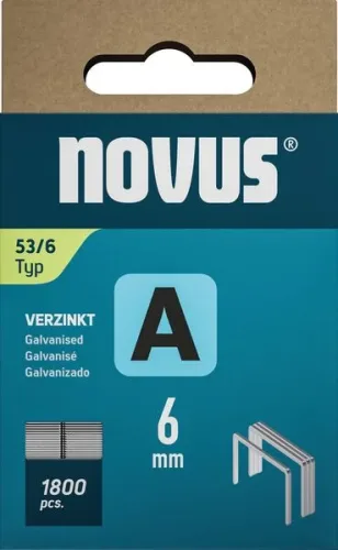 Novus Tools, Novus Tools 042-0773 Feindrahtklammern Typ 53 1800 St. Abmessungen (L x B) 6 mm x 11.3 mm