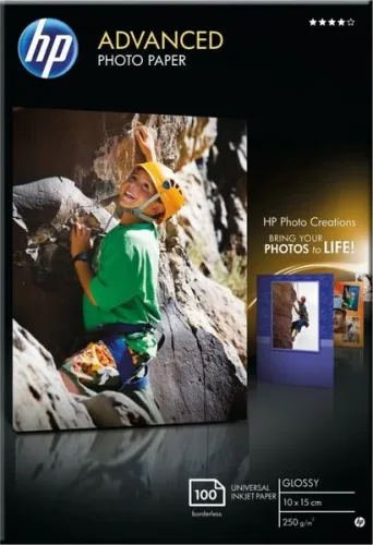 HP, HP Advanced Glossy Photo 10x15cm Q8692A InkJet 250g, randlos 100 Blatt