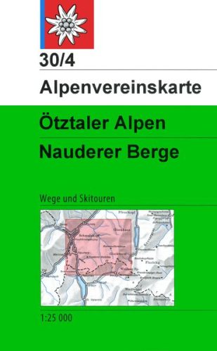 DAV, DAV AV-Karte 30/4 Ötztaler Alpen Nauderer B. Skiroute