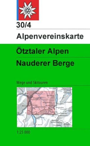 DAV, DAV AV-Karte 30/4 Ötztaler Alpen Nauderer B. Skiroute