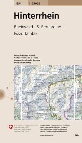 SWISSTOPO, Swisstopo Hinterrhein 1254 Landeskarte 1:25 000