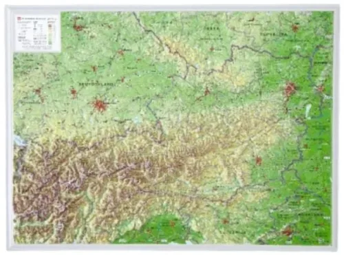 Georelief, Georelief 3D Reliefkarte Österreich