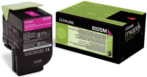 Lexmark, Lexmark 80C2SM0 Original Tonerkartusche Magenta