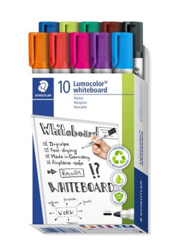STAEDTLER, STAEDTLER Whiteboard Marker Rundspitze Farbig assortiert 10 Stück