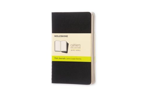 MOLESKINE, MOLESKINE Notizheft Cahier A6 704918 blanko, schwarz 3 St&uuml;ck
