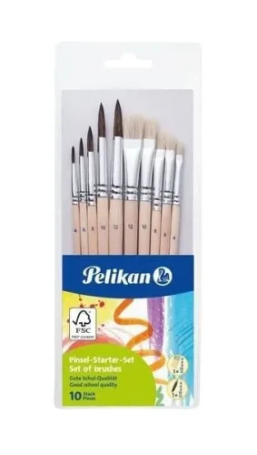 Pelikan, PELIKAN Pinsel-Starter Set 700405 10 Pinsel ass.