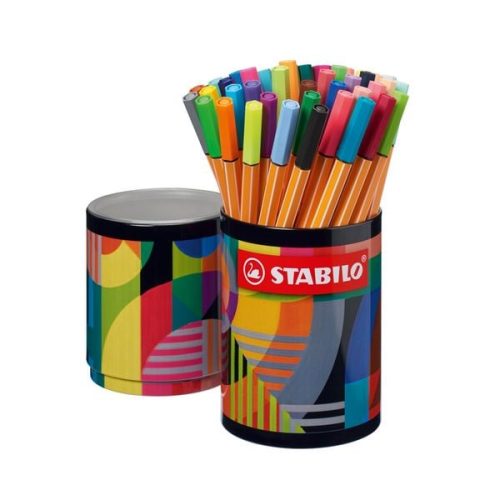 STABILO, STABILO Fineliner Point 88 Arty 0.4mm 88/45-2-20 Metalletui,rund 45 St&uuml;ck