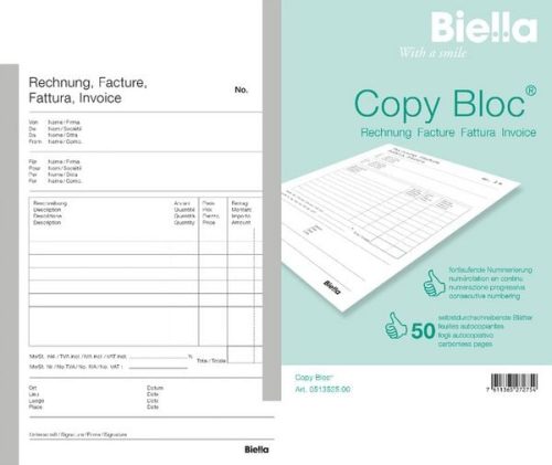 Biella, Biella Quittung Formular 0513525.00 Weiß 1 St.