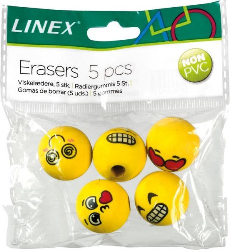 Linex, Linex Radiergummi Emojis Gelb, 5 St?ck