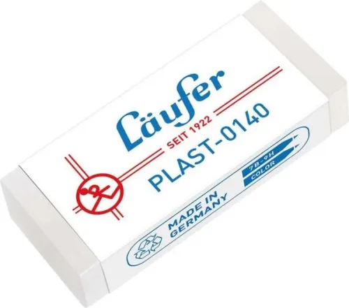 Läufer, L&Auml;UFER Plast-Radierer 46x20x9mm 0140 mit Kartonmanschette