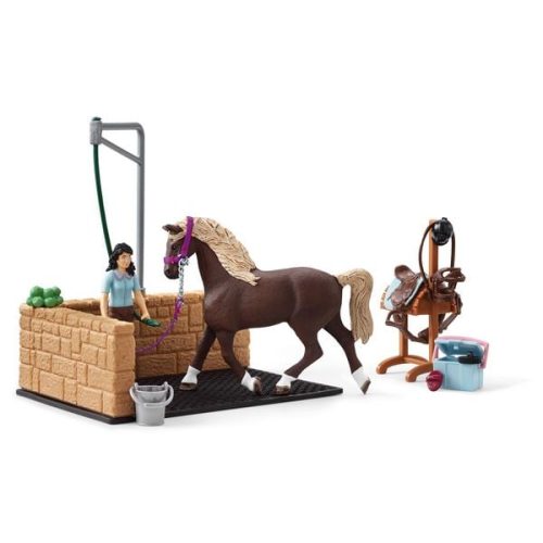 Schleich - 42438 Waschplatz mit Horse Club Emily & Luna, Multicolor