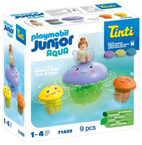 PLAYMOBIL, 71439 Junior Aqua & Tinti: Bunte Quallenfamilie, Konstruktionsspielzeug