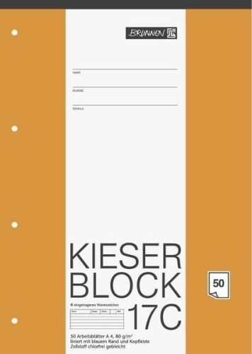 BRUNNEN, BRUNNEN Notizblock DIN A4 Geleimt Papier Nicht perforiert