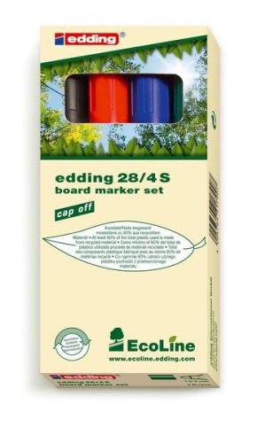 edding, EDDING Boardmarker 28 EcoLine 1.5-3mm 28-E4 4-farbig ass.