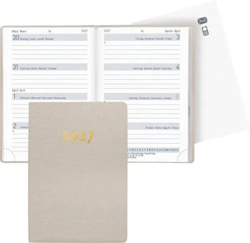 undefined, BIELLA TA Mittelformat 2027 822301100027U 1W/2S beige ML 7.6x11cm
