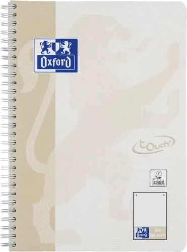 OXFORD, OXFORD Collegeblock TOUCH B5 400132398 dotted, light stone 80 Blatt
