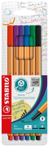 STABILO, STABILO Feinschreiber point 88 0.4mm 88/6 6 Farben ass.