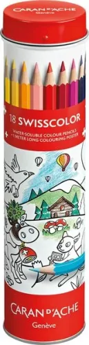 Caran d'Ache, Caran d'Ache - Farbstifte Set, 4.6X4.6X19.7CM, Multicolor