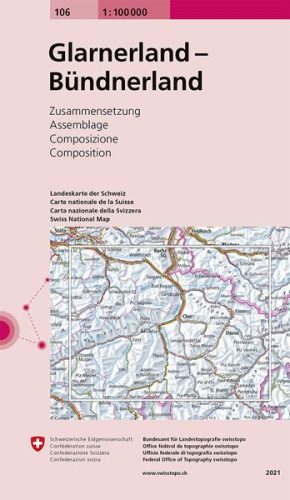 SWISSTOPO, SWISSTOPO Landkarte Glarner/B&uuml;ndnerland 106 1:100'000