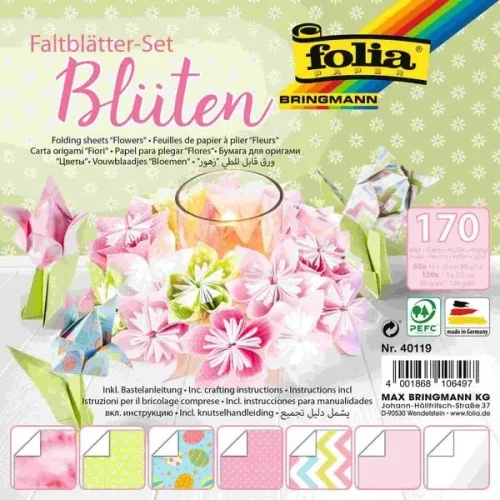 Folia, Folia Faltblätter Blütenset | 15 cm | 40 Stück