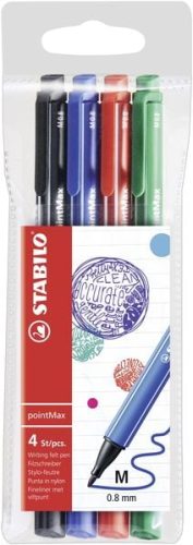 STABILO, STABILO Premium-Fineliner 0,8mm 488/4 pointMax 4 Farben
