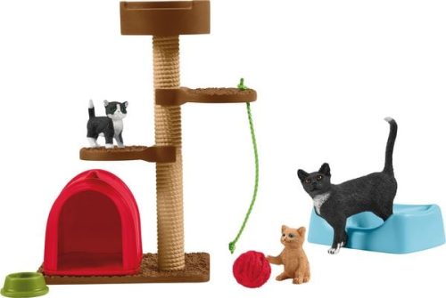 Schleich, Schleich® Spielfigur »Farm World, Spielspass für niedliche Katzen (42501)«, (Set)