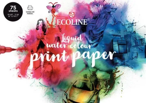 Talens, TALENS Ecoline Print FSC A4 91580002 150g 75 Blatt, lose