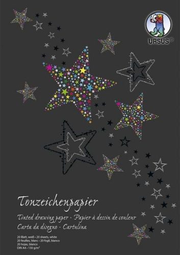 Ursus, URSUS Tonzeichenpapier-Block A4 2134601SE 130g. weiss 20 Blatt