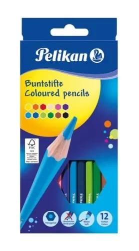 Pelikan, PELIKAN Buntstifte sechseckig 724005 12 Farben