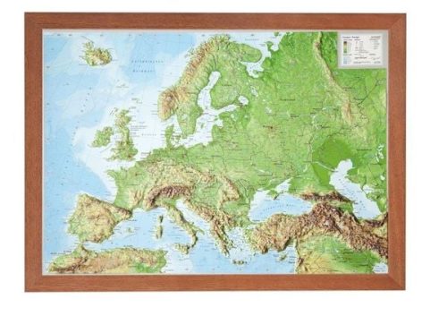 Georelief, Georelief 3D Reliefkarte Europa