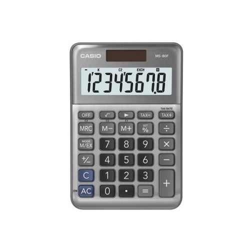 Casio, CASIO Tischrechner MS-80F grau