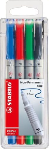 STABILO, STABILO OHP Pen non-perm. F 852/4 4er Etui