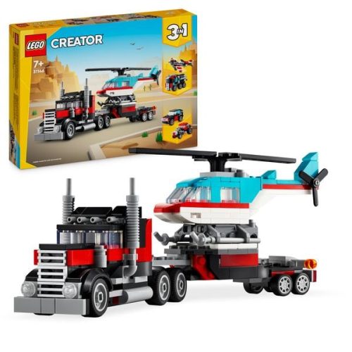 LEGO, 31146 Tieflader mit Hubschrauber Multicolor
