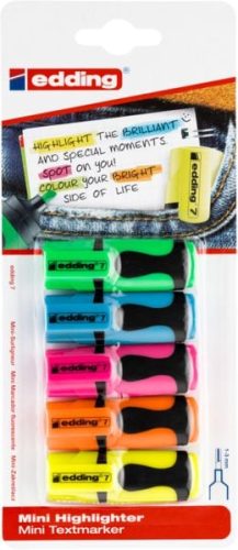 edding, EDDING Textmarker Mini 1-3mm 7BLI-99 5 Farben ass.