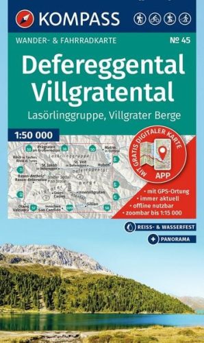 Kompass Verlag, Kompass Verlag WK 45 Defereggental - Villgratental