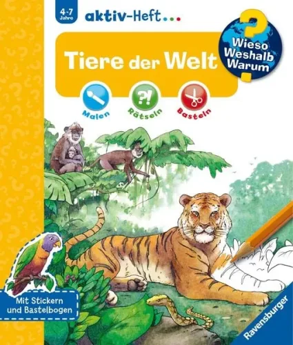 undefined, Ravensburger Kinder-Sachbuch WWW Aktiv-Heft Tiere der Welt
