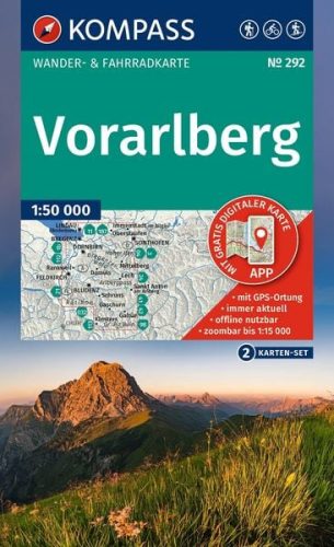 Kompass Verlag, Kompass Verlag WK 292 Vorarlberg Kartenset