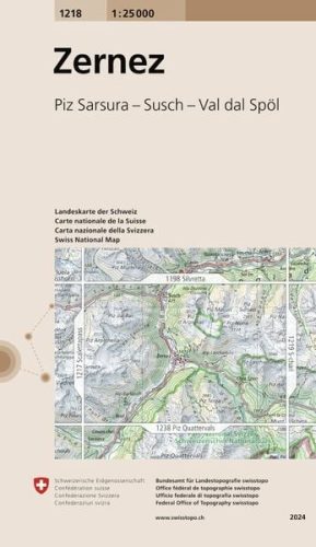 SWISSTOPO, Swisstopo Zernez 1218 Landeskarte 1:25 000