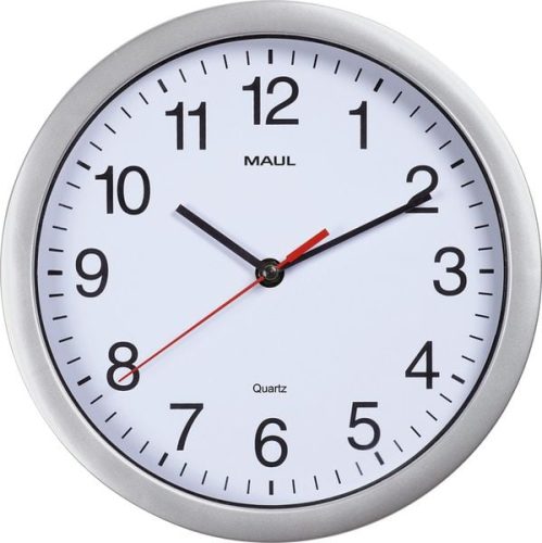 Maul, Maul Wanduhr MAULrun Silber Weiss, Uhrtyp