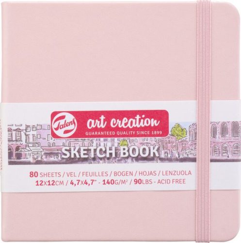 Talens, TALENS Sketchbook 12x12cm 9314014M pastellrosa 80 Seiten