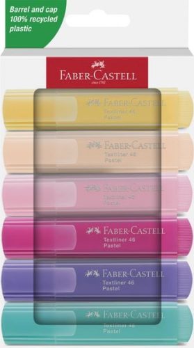 Faber-Castell, FABER-CASTELL Textmarker TL 46 254656 Pastell 6 St&uuml;ck